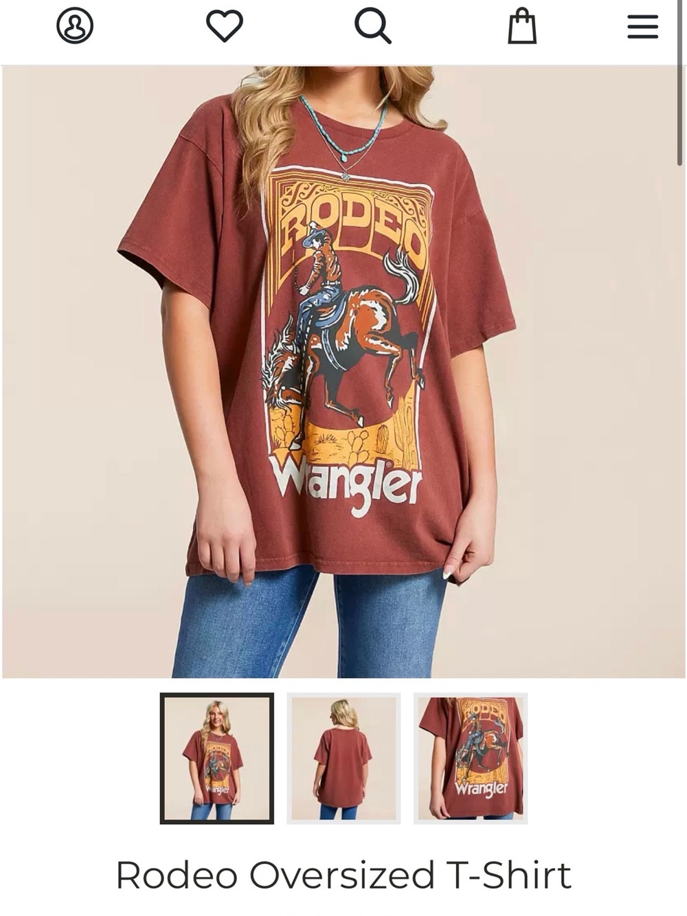 Wrangler Womens Rodeo Graphic Tee - Rust